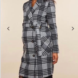 Button Front Maternity Peacoat
